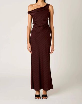 Nia Ravello Midi Skirt In Oxblood