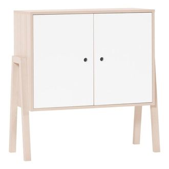 Calicosy C&oacute;moda 2 puertas 1 estante interior - Blanco y beige