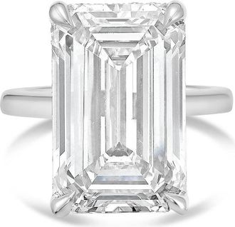 Diana M. Jewels Platinum 6.00 ct lab grown emerald diamond solitaire ring