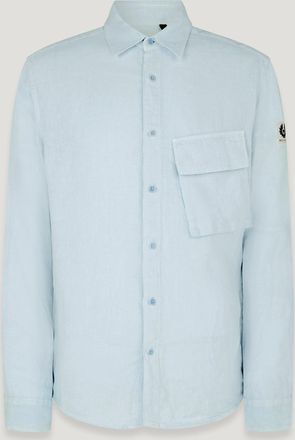 Belstaff Belstaff Camisa Scale para hombre Lino teñido en prenda Azul cielo 2XL