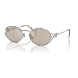 Miu Miu Sunglasses, female, Gray, Size: 54 MM Logo Sunglasses