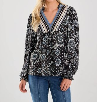 FDJ Spiro Print Knit Top In Multi