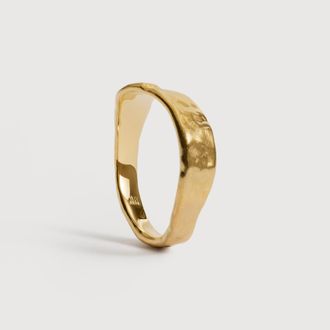 Monica Vinader Gold Capri Stacking Ring