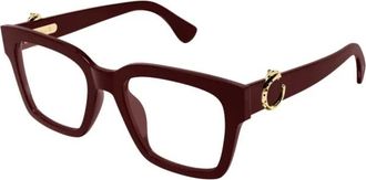Cartier Glasses, female, Red, Size: 53 MM Ct0640O Eyeglasses