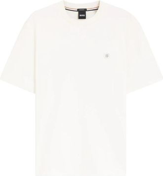 HUGO BOSS Taut T-Shirt - Heren - T-shirts - Beige - XL - Katoen - Tops