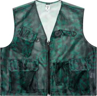 South2 West8 Gilet in rete con tasche - Verde
