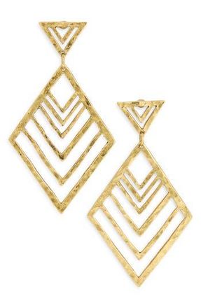 Karine Sultan Hammered Geometric Drop Earrings in Gold at Nordstrom Rack