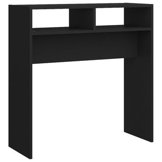 vidaXL Mesa Consola De Madera Contrachapada Negro 78x30x80 Cm Vidaxl