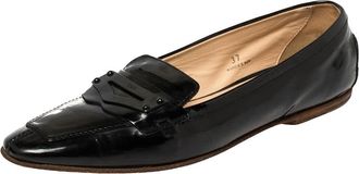 Tod's Tods Black Patent Leather Penny Loafers