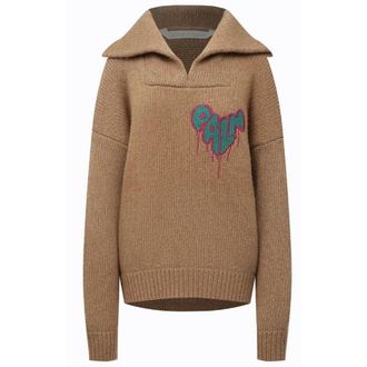 Palm Angels Womens Heart Tnck in Brown Fuc - Multicolour - Size 10 UK