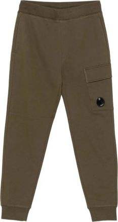 C.P. Company Pantalon de jogging met kenmerkende brillenglazen - Heren - Sweatpants - Groen - M - Broeken