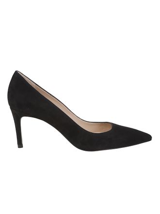 Stuart Weitzman Stuart Power Pointed Leather Pumps