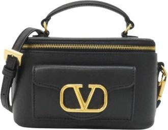 Valentino Pre-owned Garavani Calf Shoulder Bag - Dames - Vintage Schoudertas - Zwart - ONE Size - Leer - Vintage