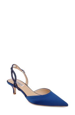 Badgley Mischka Yulianna dOrsay Pump in Navy Satin at Nordstrom, Size 8.5