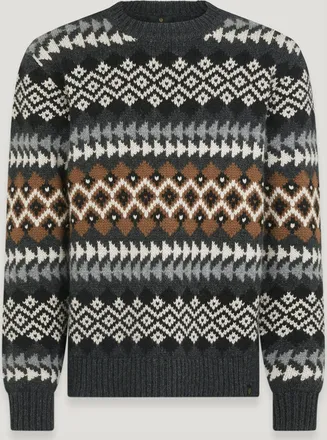 Belstaff Belstaff Thistle Fair Isle Jumper Mens Scottish Lambswool Multi Colour Size 3XL