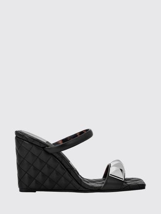 Philipp Plein Sandali con zeppa in pelle con applicazione di borchie