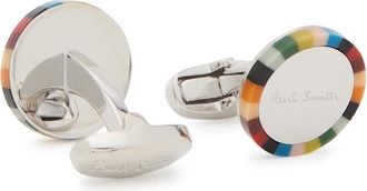 Paul Smith Logo-engraved Striped Cufflinks - Multicoloured 1 - One Size
