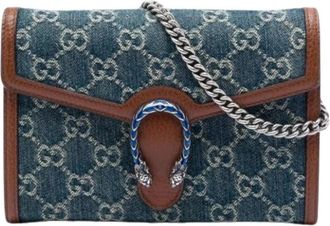 Gucci Pre-owned Dionysus - Dames - Vintage Schoudertas - Blauw - ONE Size - Leer - Vintage
