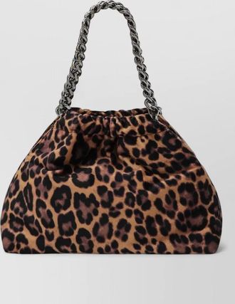 Stella McCartney falabella mini velvet leopard-print shoulder bag
