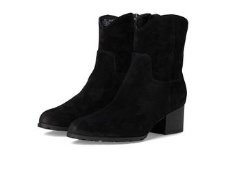 Vionic Bishop Western Boots Womens Boots Black Waxy Suede : 8 M, Rubber/Suede