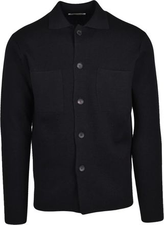 FILIPPO DE LAURENTIIS Truien & Vesten, Heren, Zwart, L, Wol, Cardigan met knopen
