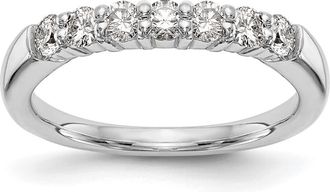 Diamond2Deal 14k White Gold Lab Grown Diamond 7-Stone Band Ring 0.8Ct Clarity- VS Color- G-H