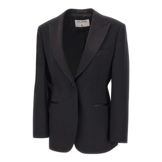 Filippa K Blazers, female, Black, S, Hourglass Tuxedo Blazer