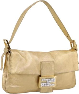 Fendi Pre-owned Vintage Schoudertas - Dames - Vintage Schoudertas - Geel - ONE Size - Leer - Vintage