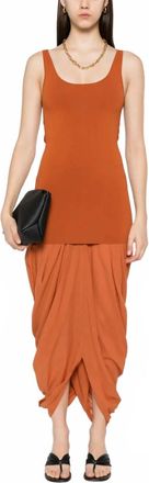 Toteme Cocoon Tank Dress In Terracotta
