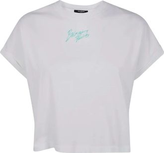 Balmain Short Sleeves Balmain Paris Cropped T-Shirt