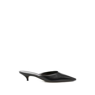 The Row Liisa Kitten Mule - female - The Row - Heeled Mules - Black - 5 1/2 UK - Shoes