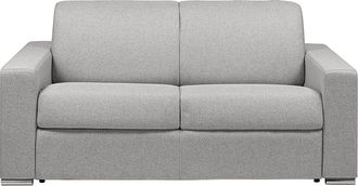 Vente-Unique Sof&aacute; cama de apertura r&aacute;pida 2 plazas tela CALITO - Gris - Cama 120 cm - Colch&oacute;n 14 cm