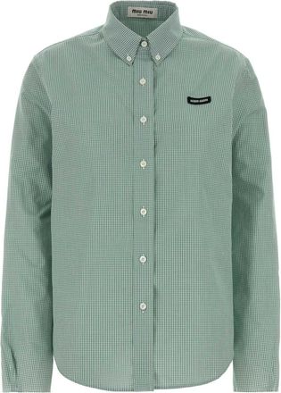 Miu Miu Embroidered Poplin Shirt