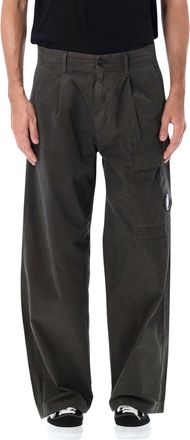 C.P. Company High-Density Micro-Reps Cargo Pants with Pleats and Utility Pockets