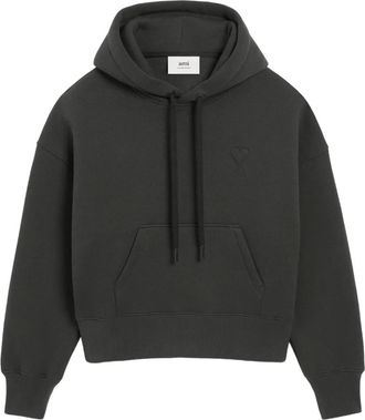 Ami Felpa Ami de Coeur in cotone con cappuccio - Grigio