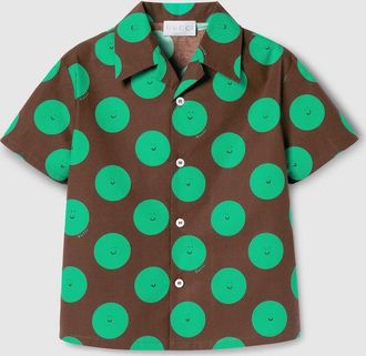 Gucci Kids - Printed Cotton Shirt, Size 10 years, Brown, Ready-to-wear
