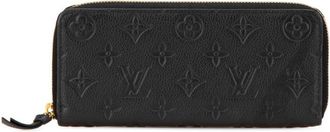 Louis Vuitton Black Noir Leather Long Wallet (Bi-Fold) (Pre-Owned)