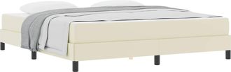vidaXL Estructura De Cama Con Colch&oacute;n Crema 180 X 200 Cm Tela Vidaxl