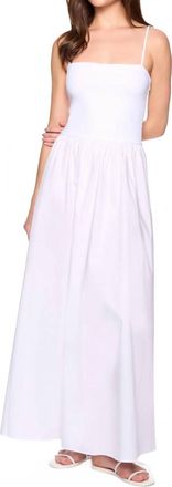 Susana Monaco Knit Poplin String Maxi Dress In Sugar