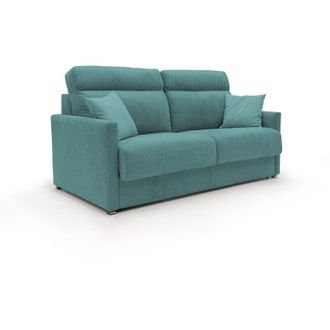 Divani.Store Divani.store - Margot Sof&aacute; Cama Convertible En Tela Suave Impermeable 196 Cm (mat. 160x197) Azul Petr&oacute;leo