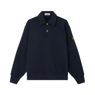 Stone Island Camisa Polo de Algod&oacute;n Oversize - Knitwear - Hombre - Azul - L