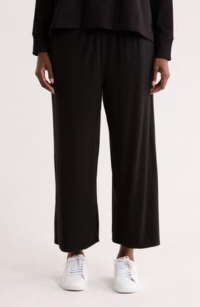 Eileen Fisher Pull-On Crop Wide Leg Pants in Black at Nordstrom Rack, Size Xx-Small
