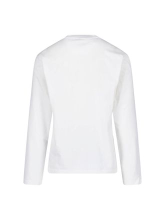 Jil Sander Logo-Embroidered Cotton T-Shirt - White