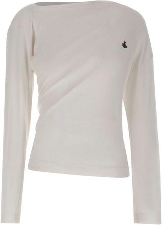Vivienne Westwood Hebo Top - Dames - Longsleeves - Wit - XS - Leer - Tops