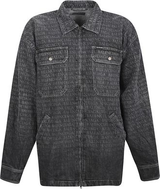 Balenciaga Denim Jack met rits - Heren - Spijkerjassen - Grijs - M - Denim - Jassen