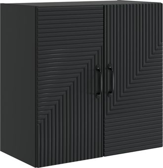 vidaXL Armario De Pared Negro 59 X 31 X 60 Cm Madera De Ingenier&iacute;a Vidaxl