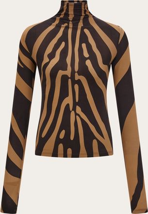 Ferragamo Women Stretch jersey turtleneck Beige