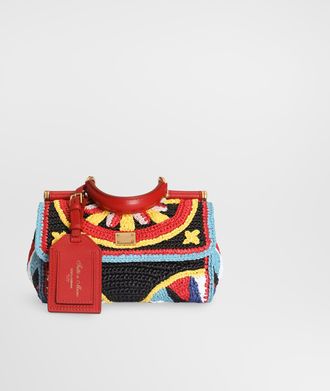 Dolce & Gabbana Mini My Sicily Handbag In Raffia - Woman Handbags Multi-colored Onesize