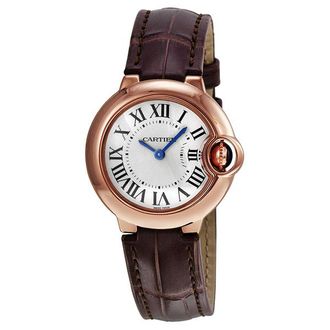 Cartier Pre-owned Cartier Ballon Bleu Silver Dial 18kt Rose Gold Ladies Watch W6900256