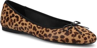 Birdies Womens Birdies The Hummingbird Leopard Print Haircalf Ballet Flat VER884